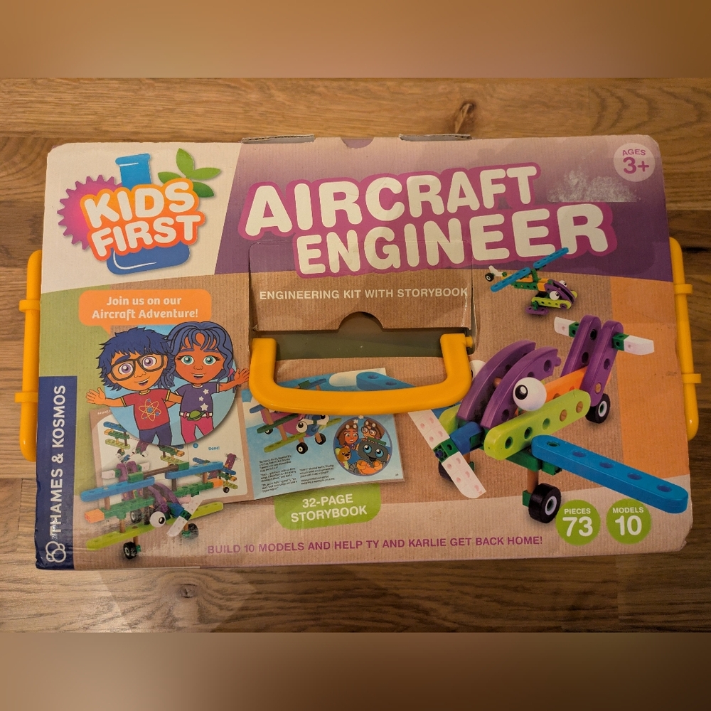 Kids First Aircraft Engineer STEM With Storage Bin - Parents Choice Gold Award